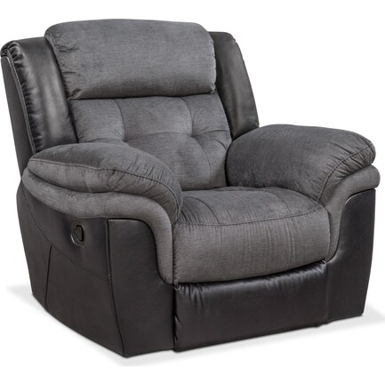Tacoma Manual Glider Recliner - Black