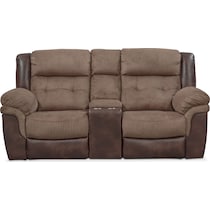 tacoma manual dark brown loveseat   