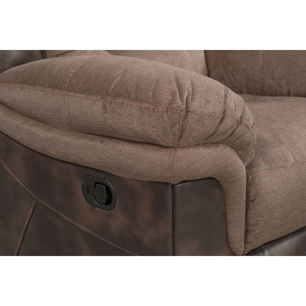 tacoma manual dark brown recliner   