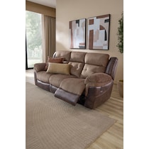 tacoma manual dark brown sofa   