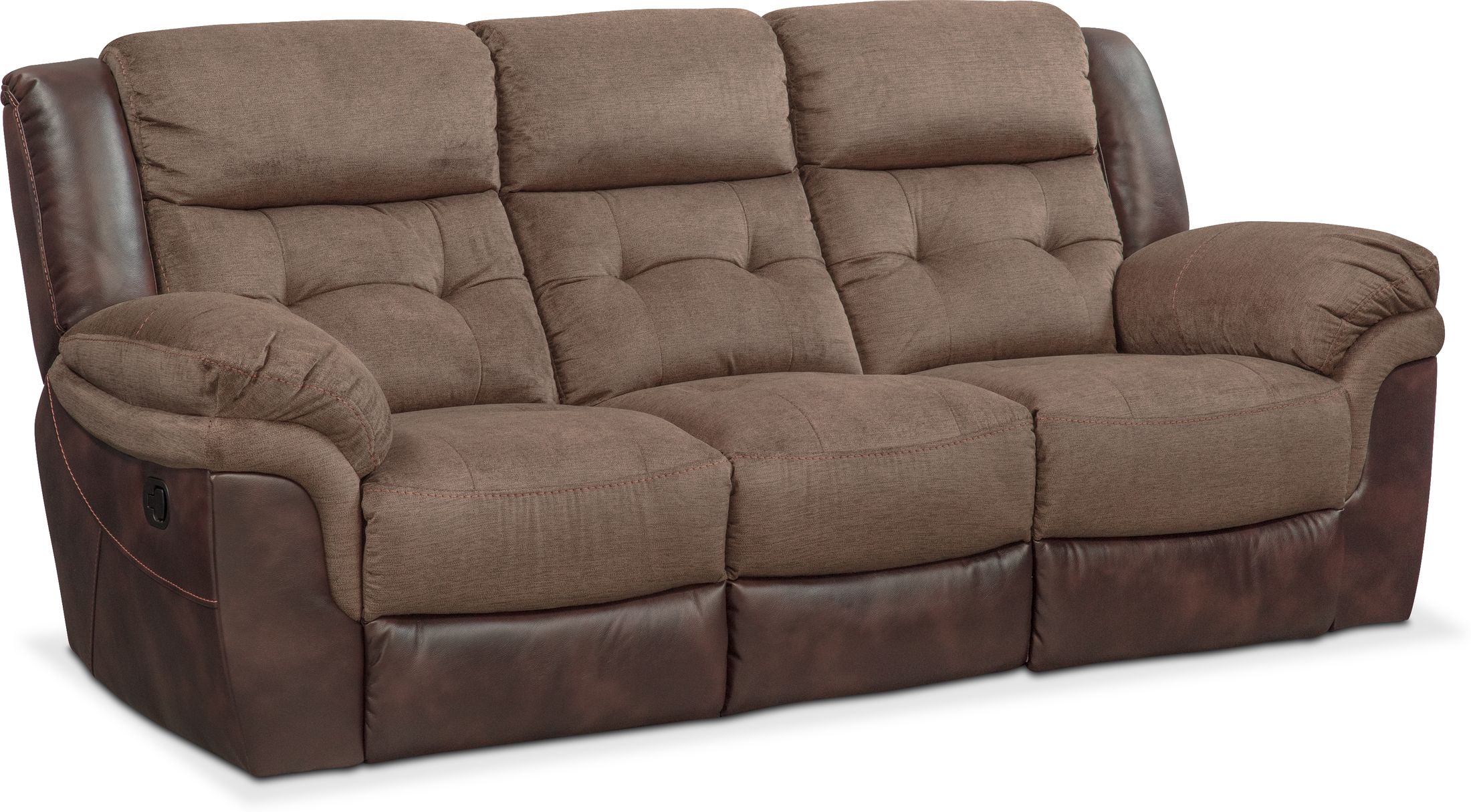 brown reclining sofa