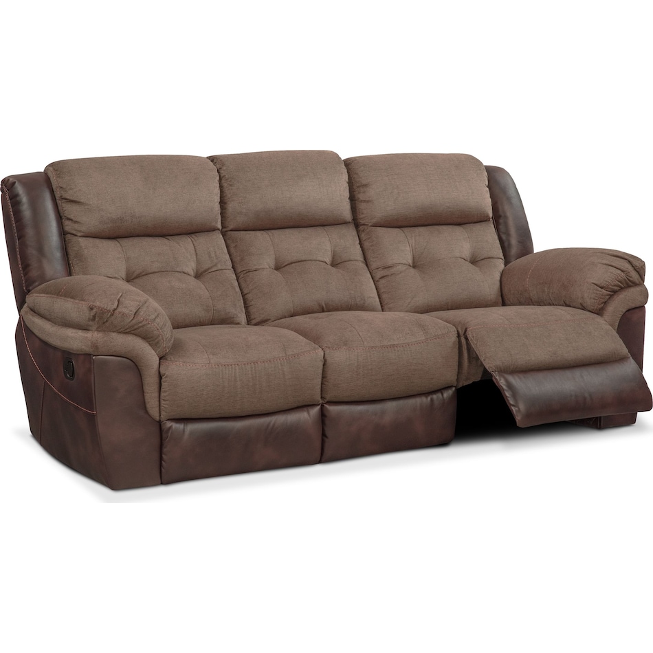 tacoma manual dark brown sofa   