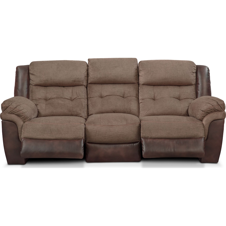 tacoma manual dark brown sofa   