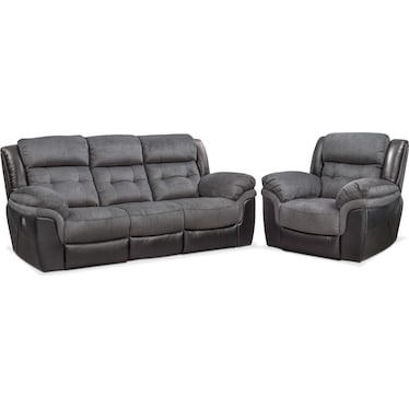 Tacoma Dual-Power Reclining Sofa and Recliner Set