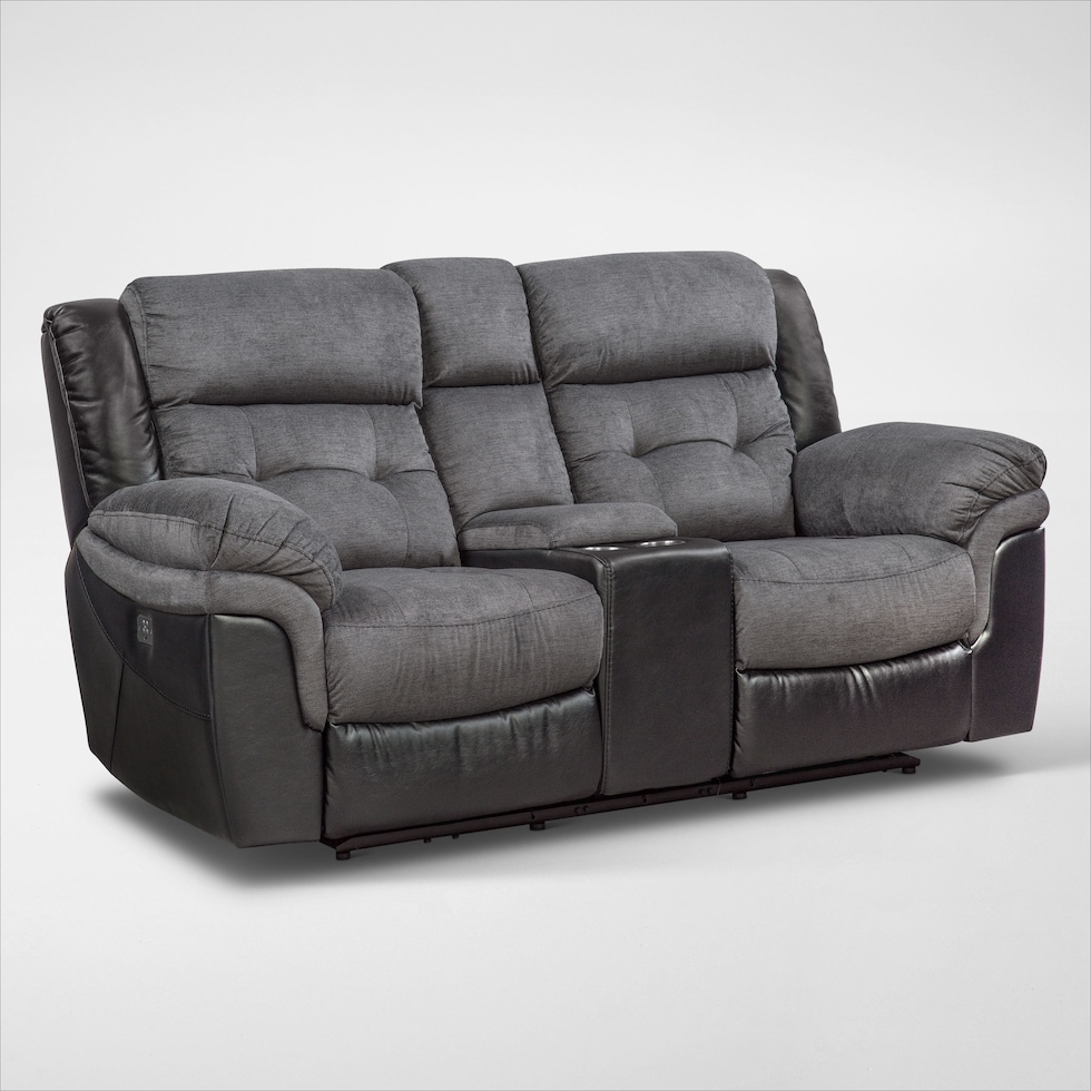 tacoma power black loveseat   