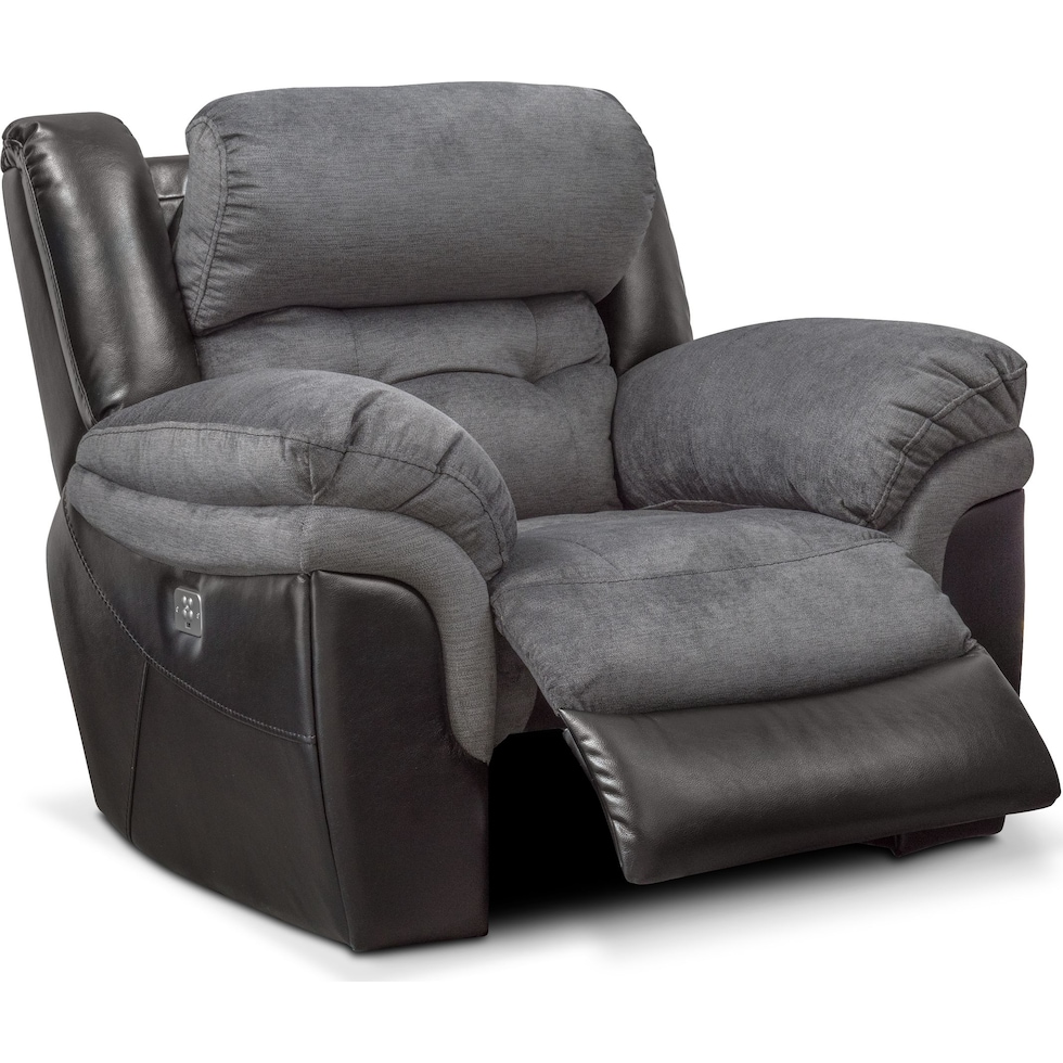 tacoma power black recliner   