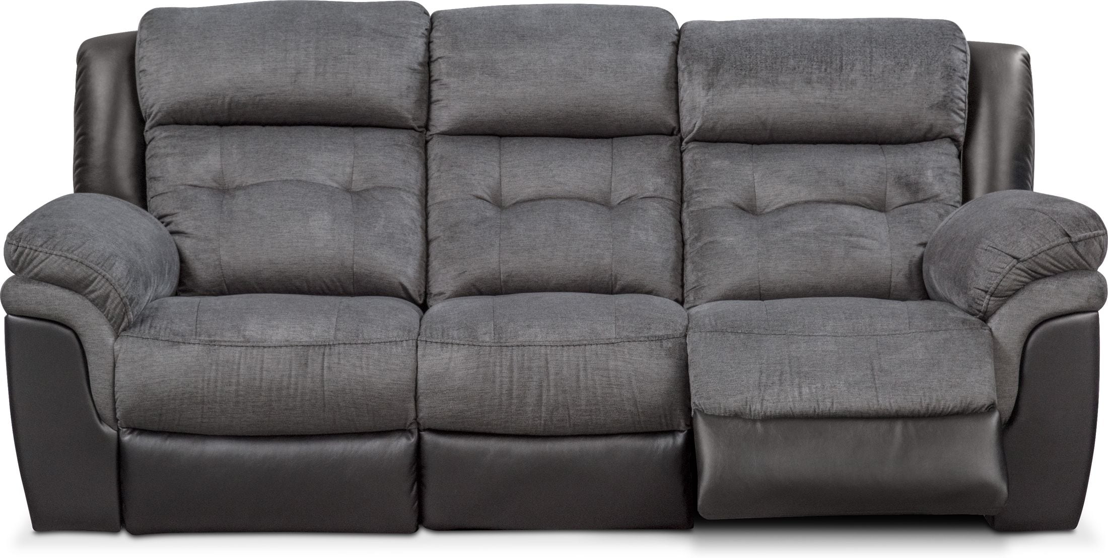 Value city furniture leather reclining deals sofa