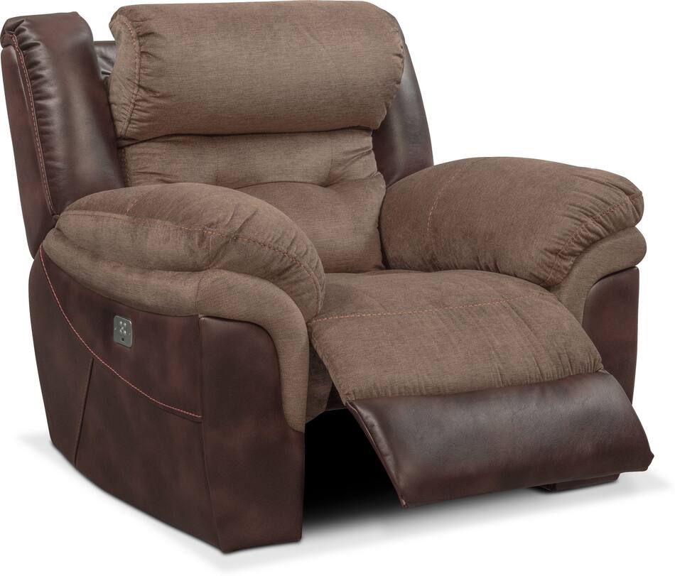 DualPower Recliner Brown Value City Furniture