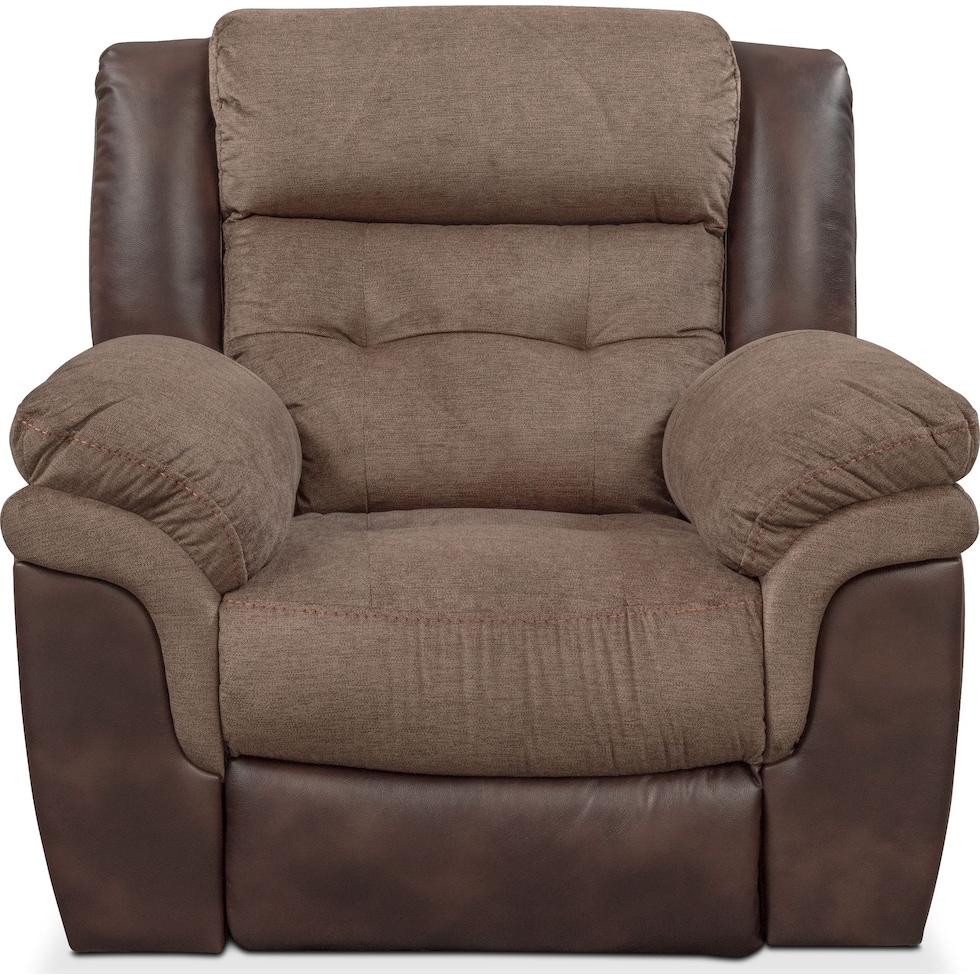 tacoma power dark brown recliner   