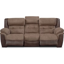 tacoma power dark brown sofa   