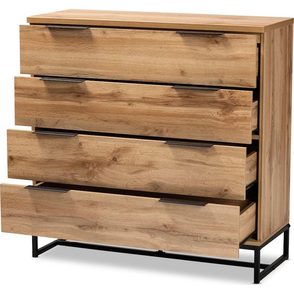 tahni oak black chest   