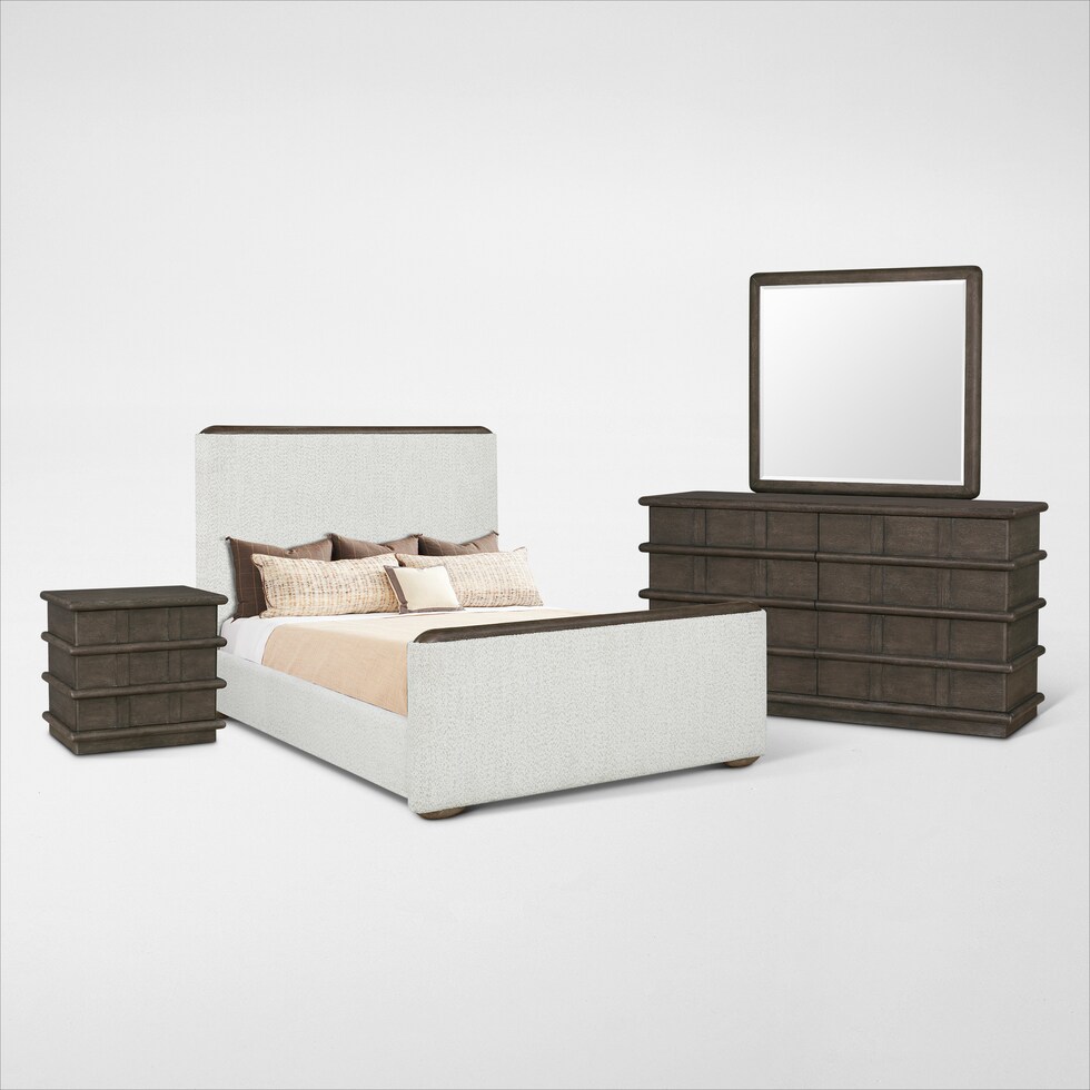 tahoe bedroom dark brown  pc queen bedroom   