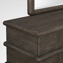 tahoe bedroom dark brown dresser and mirror   