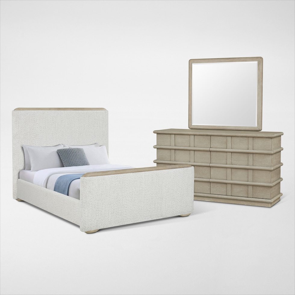 tahoe bedroom light brown  pc queen bedroom   