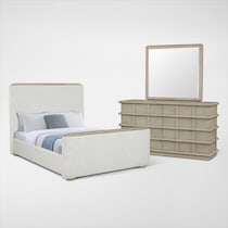 tahoe bedroom light brown  pc queen bedroom   
