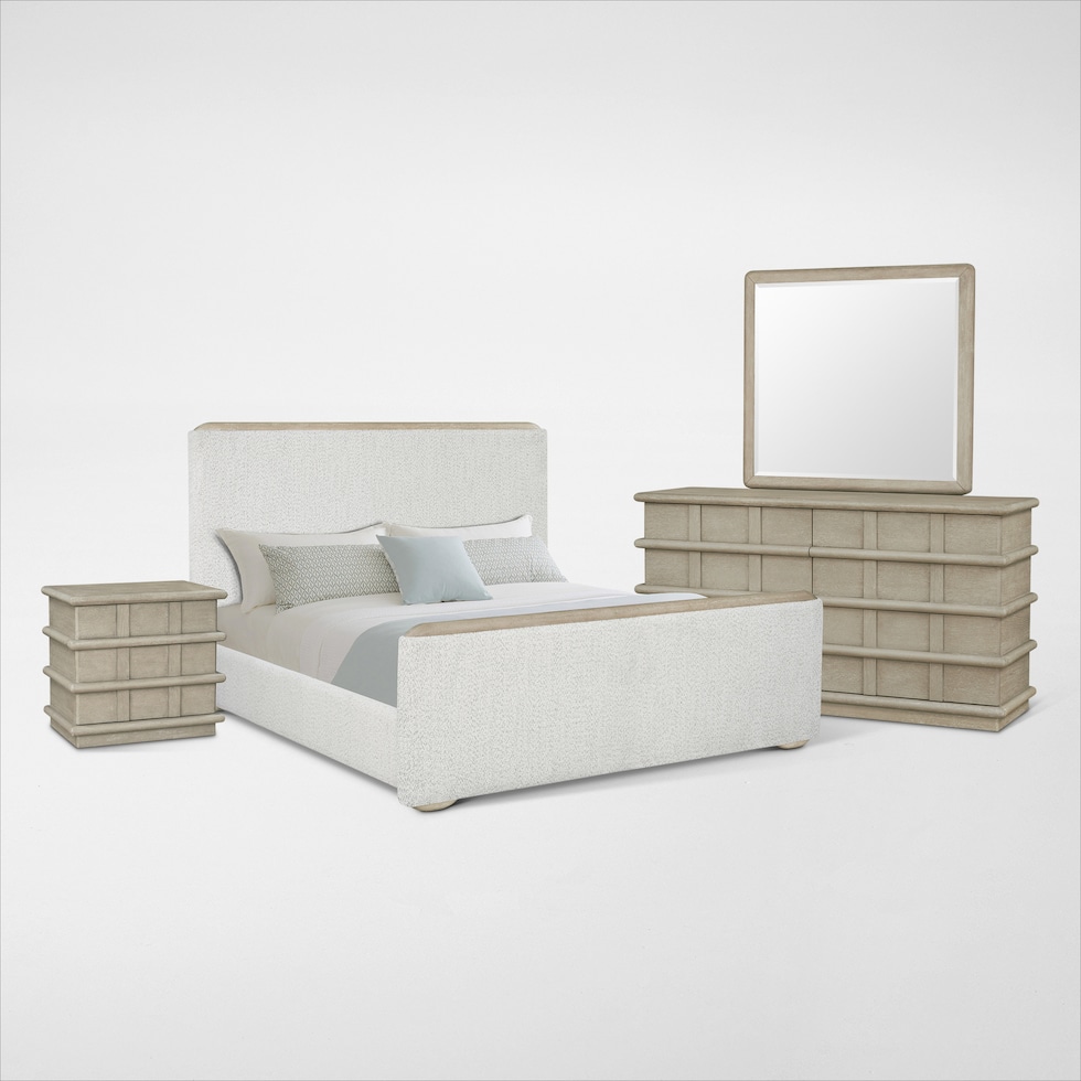 tahoe bedroom light brown  pc king bedroom   