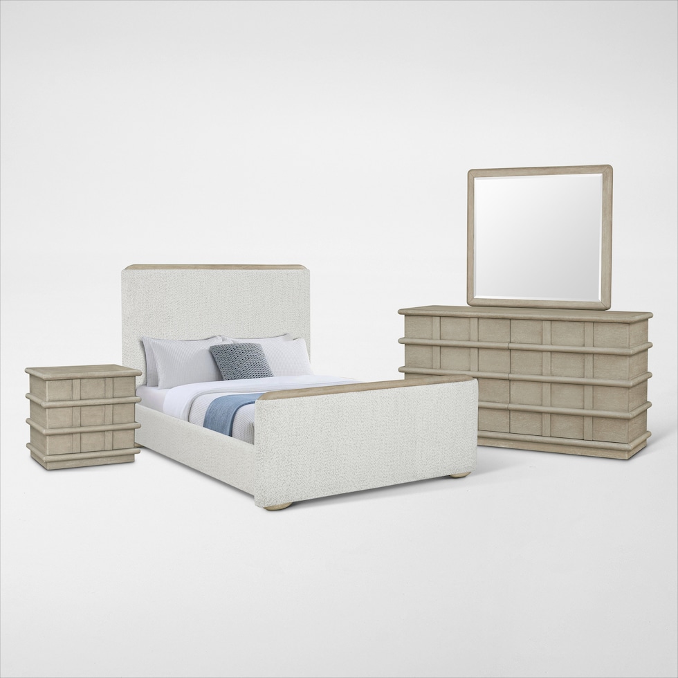 tahoe bedroom light brown  pc queen bedroom   