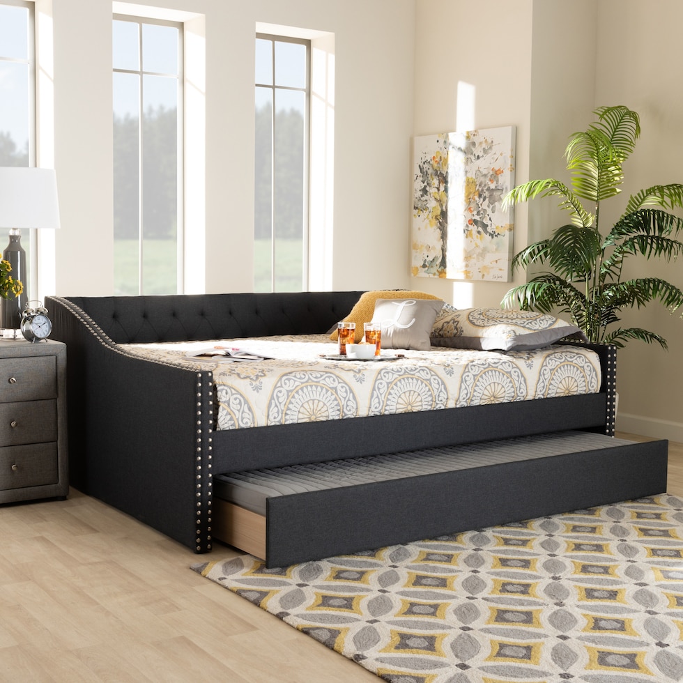 taite gray queen bed   