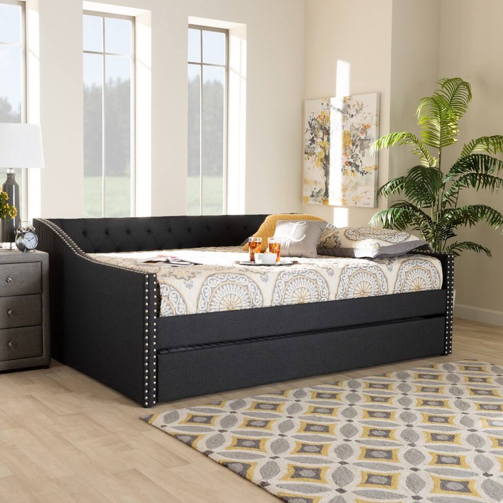 taite gray queen bed   