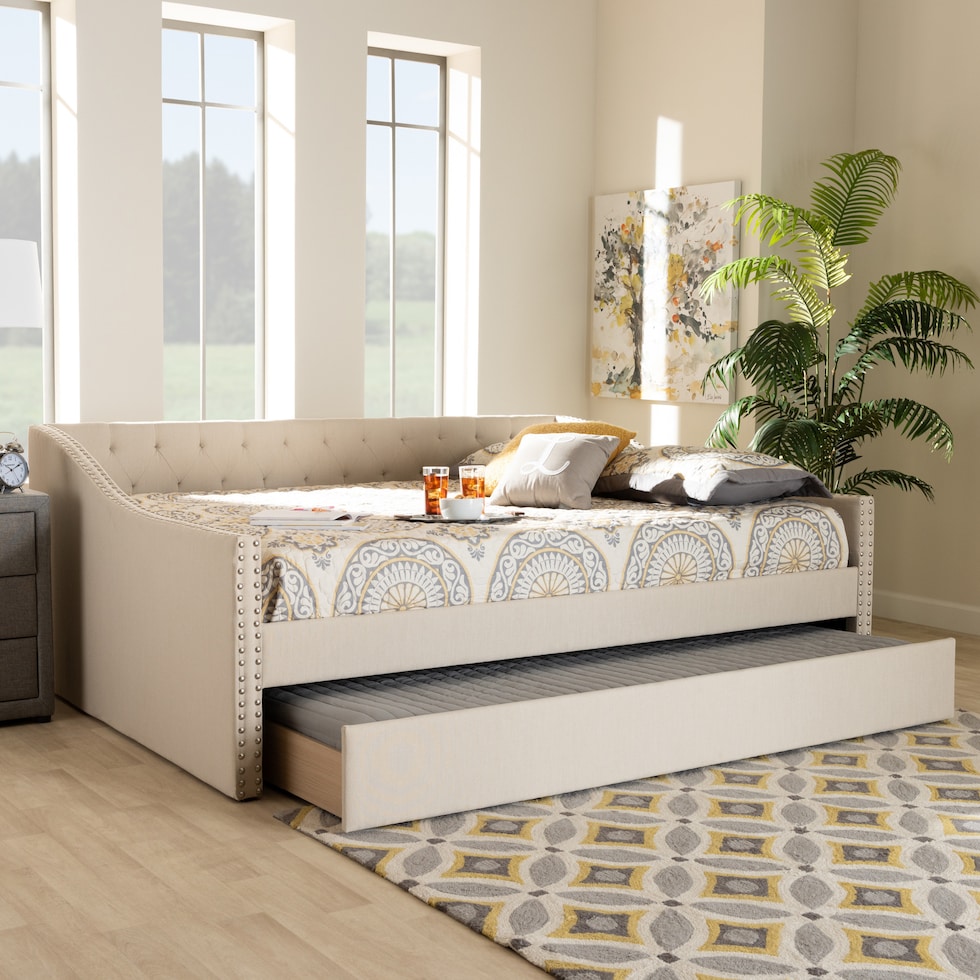 taite neutral queen bed   