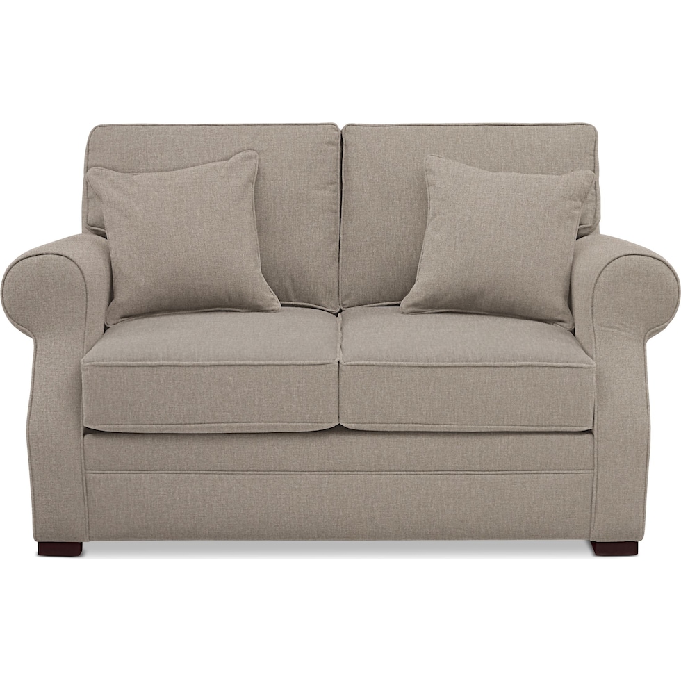 tallulah light brown loveseat   