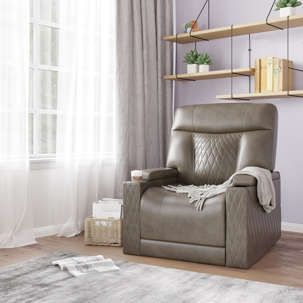 talmadge gray power recliner   