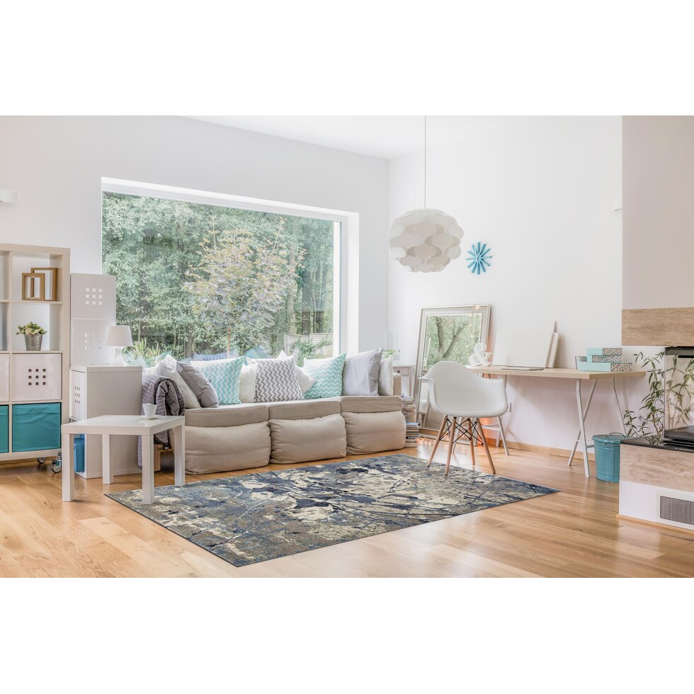 tami blue area rug  x    