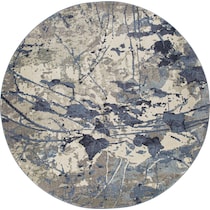 tami blue area rug  round   