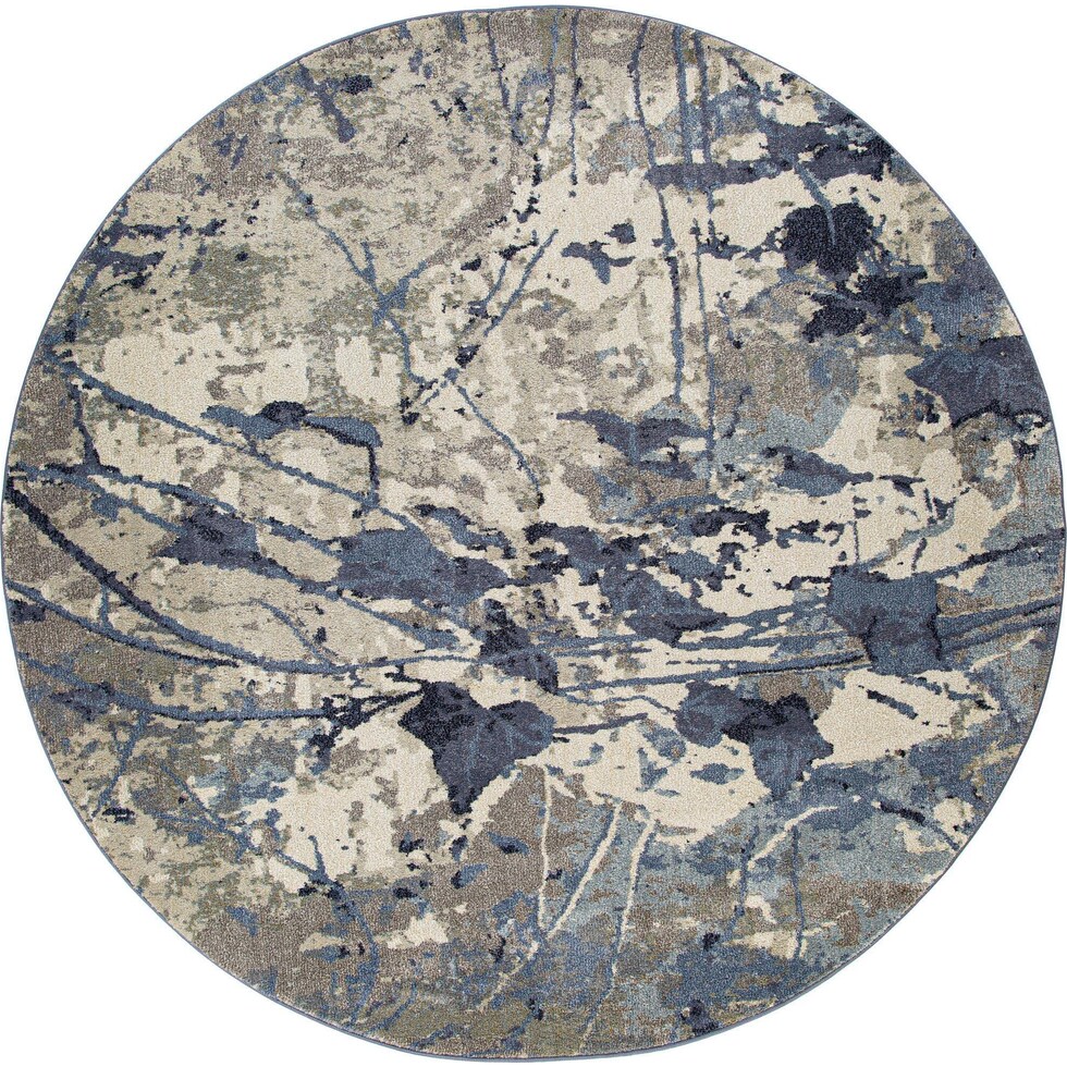 tami blue area rug  round   
