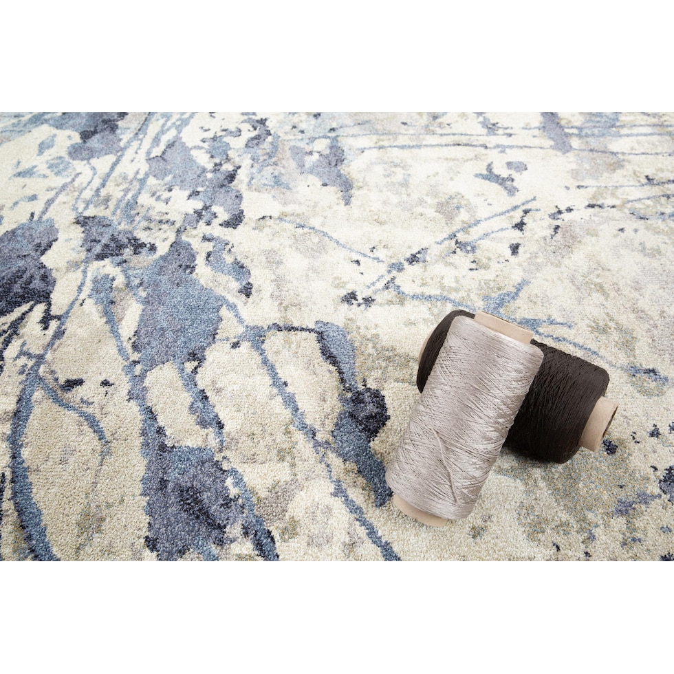 tami blue area rug  round   