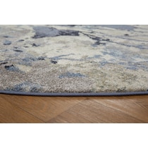 tami blue area rug  round   
