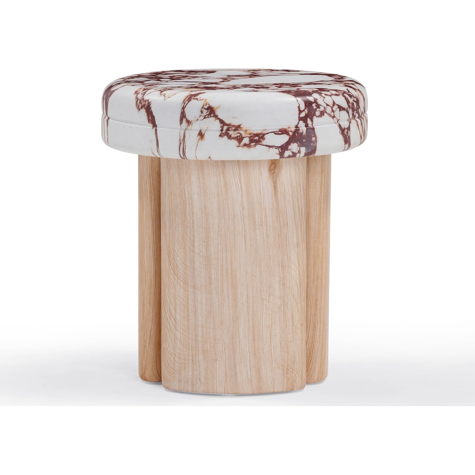 taos neutral side table   