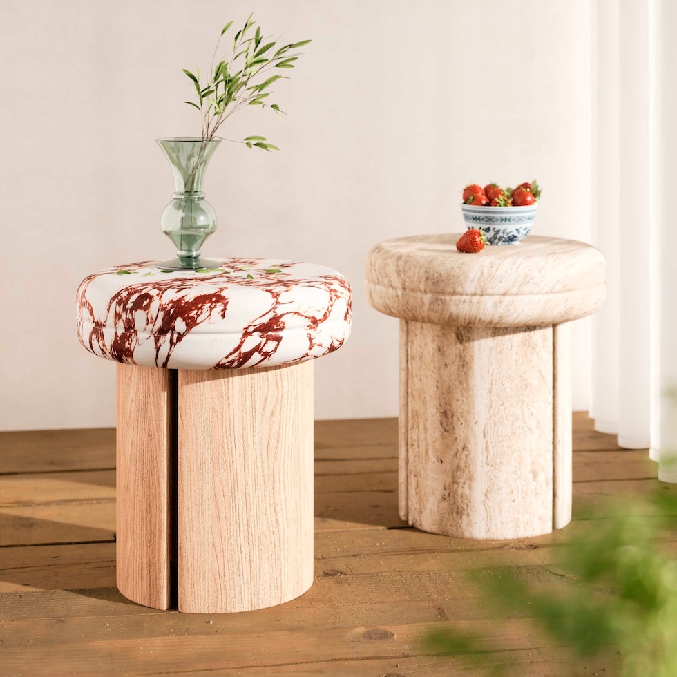 taos neutral side table   