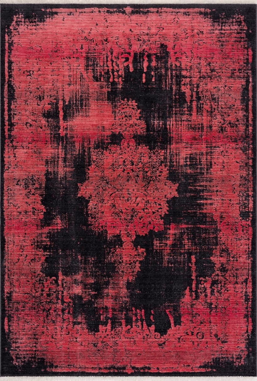 薔薇RUG  red Machine Washable Red Rose 5x7ft Area Rug - Walmart.com
