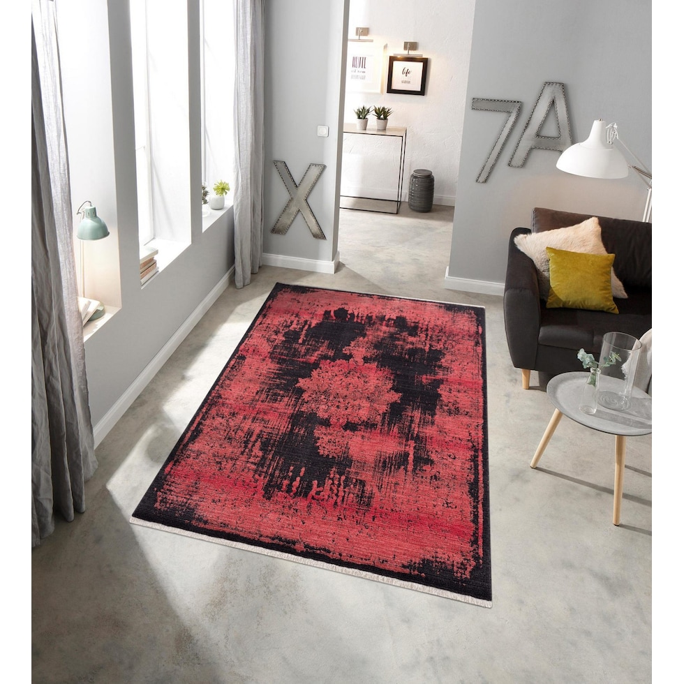 tasha pink area rug  x    