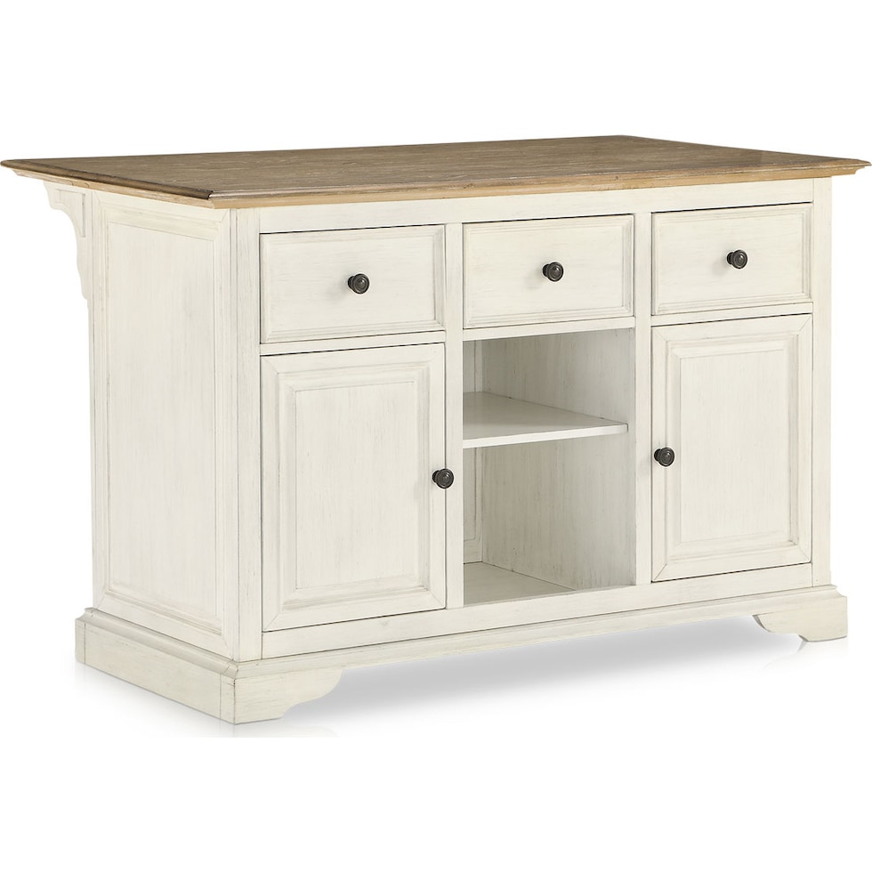 tate white kitchen island   