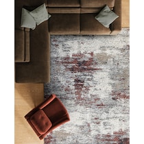 tatum ivory red area rug  x    