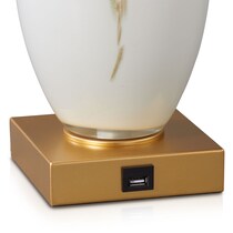 tawny white and gold table lamp   