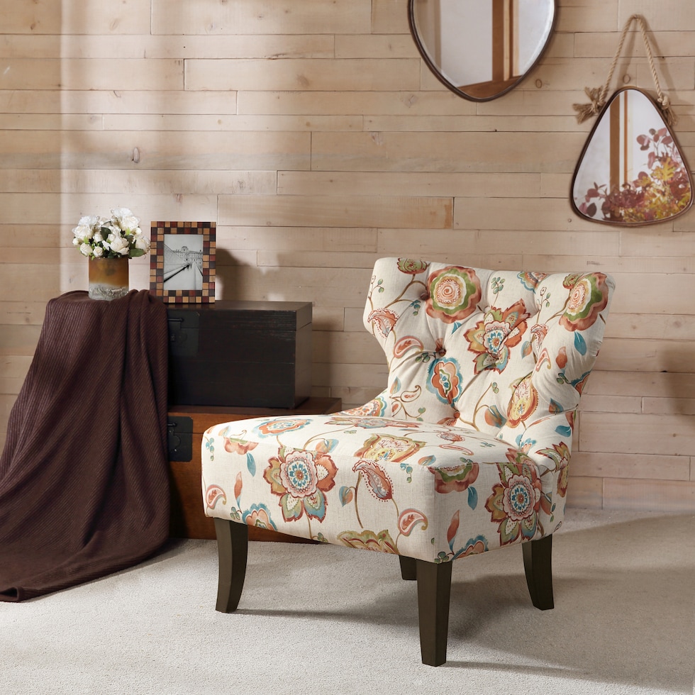 tayla orange accent chair   