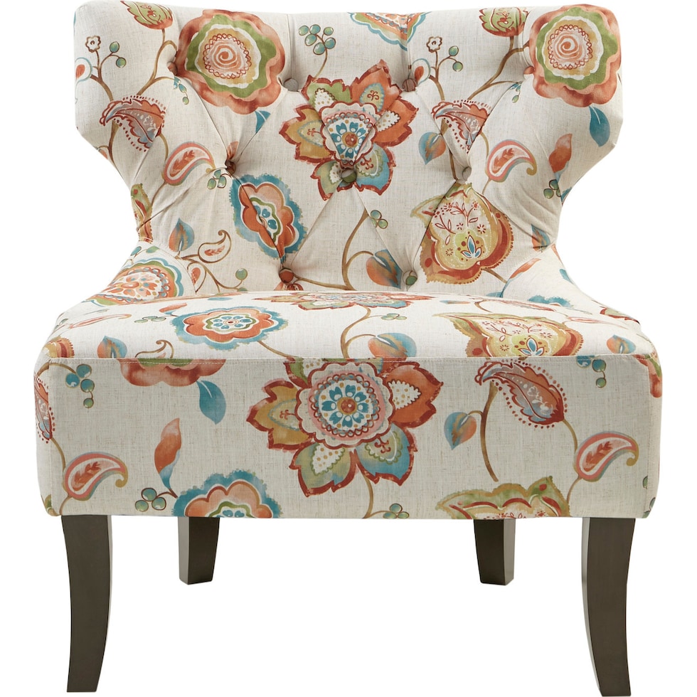 tayla orange accent chair   