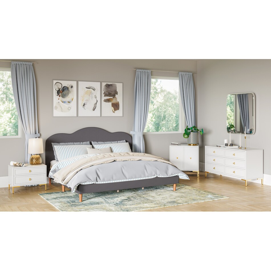 taylor gray king bed   