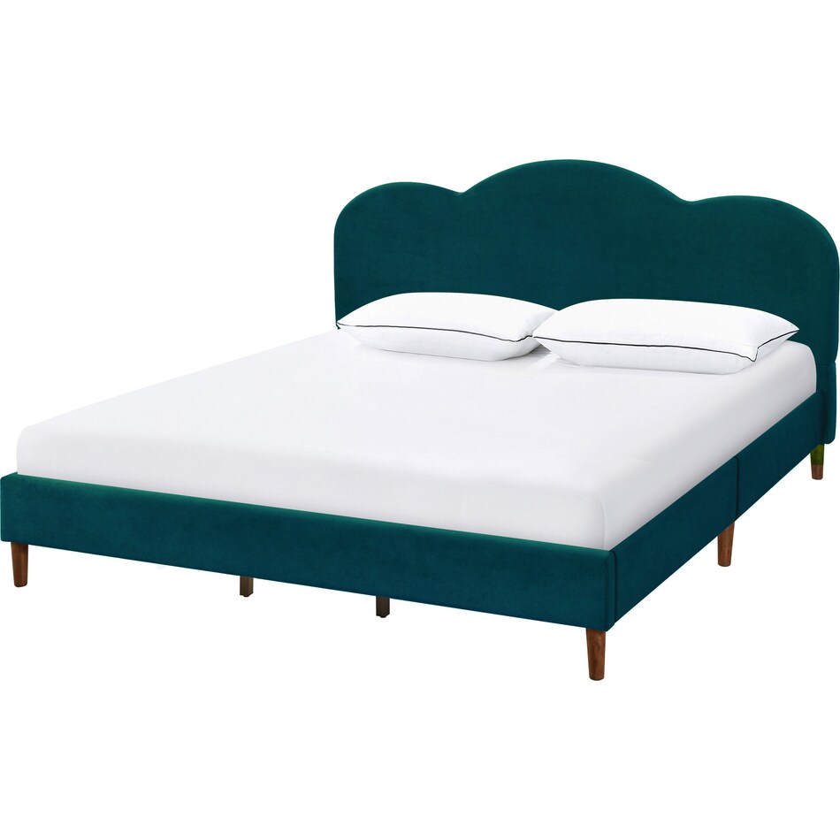 Taylor King Platform Bed Teal Value City Furniture