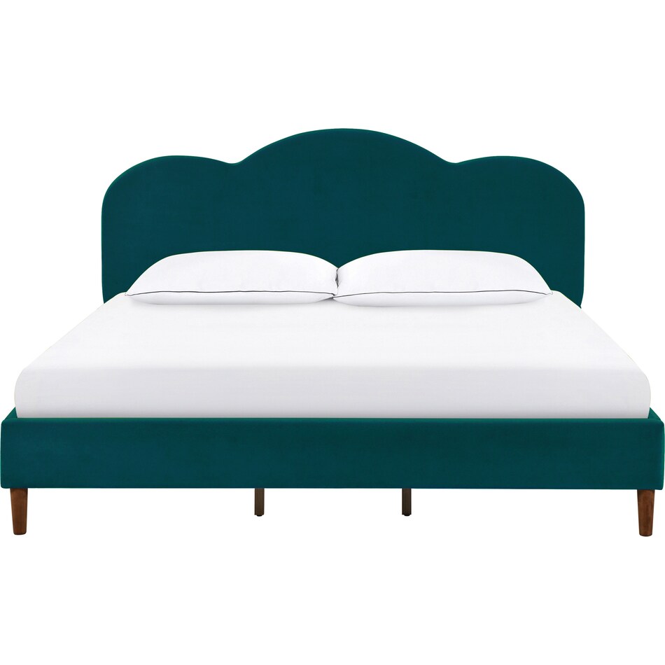 Taylor King Platform Bed Teal Value City Furniture