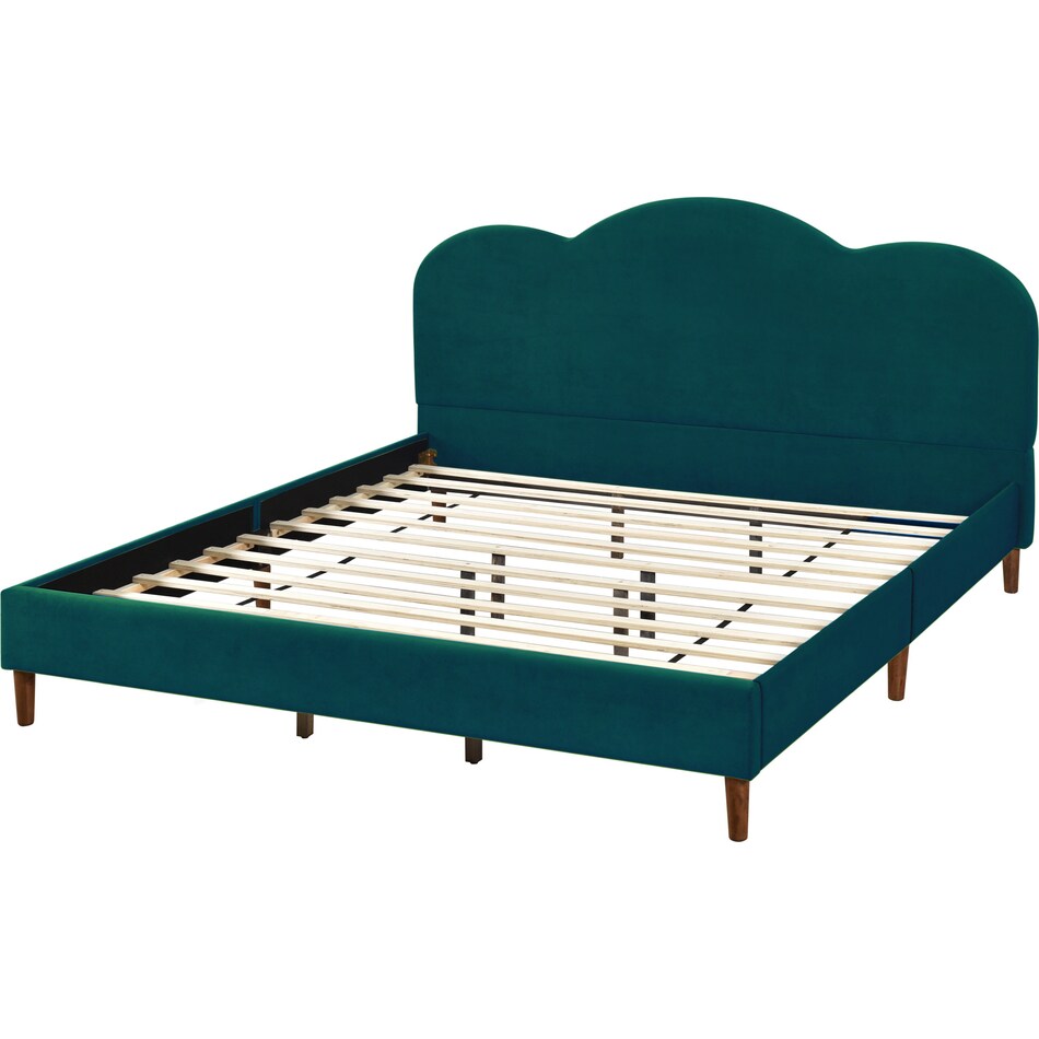 Taylor King Platform Bed Teal Value City Furniture