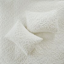 taylor white full queen bedding set   