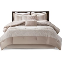 teagan light brown california king bedding set   