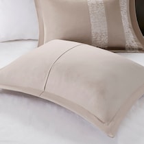 teagan light brown queen bedding set   