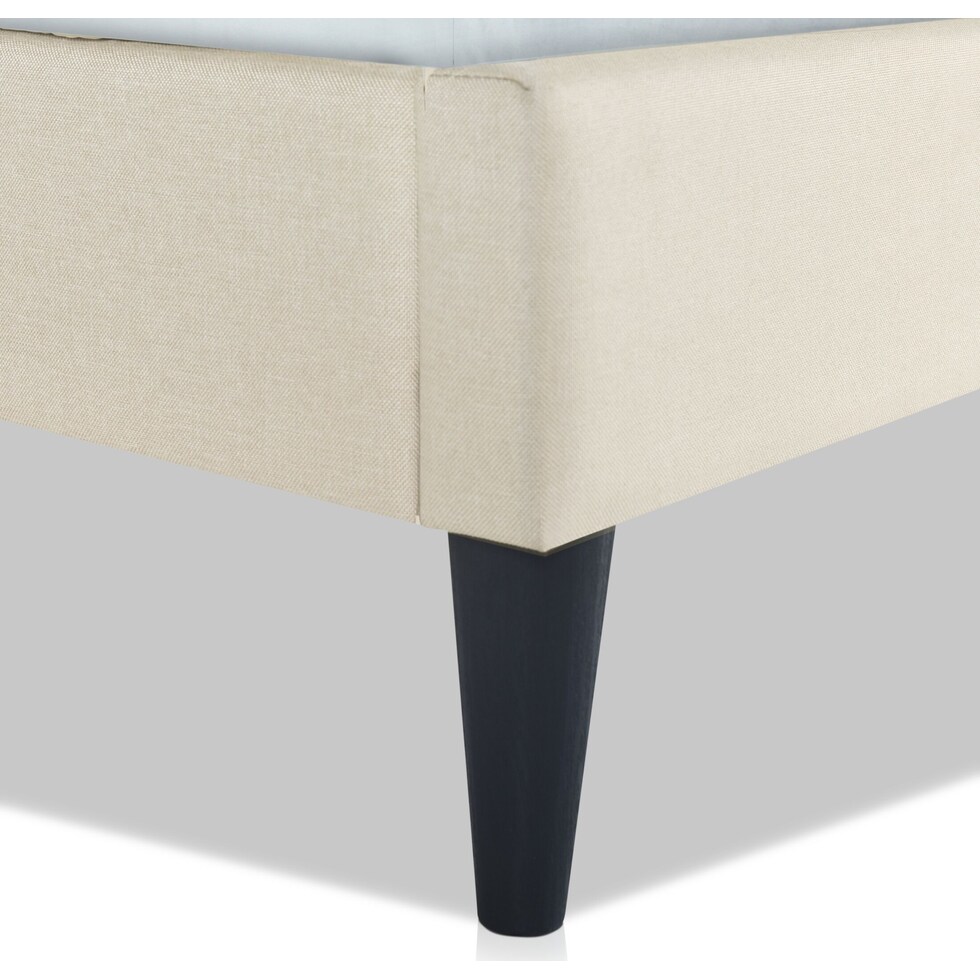 teagan white full upholstered bed   