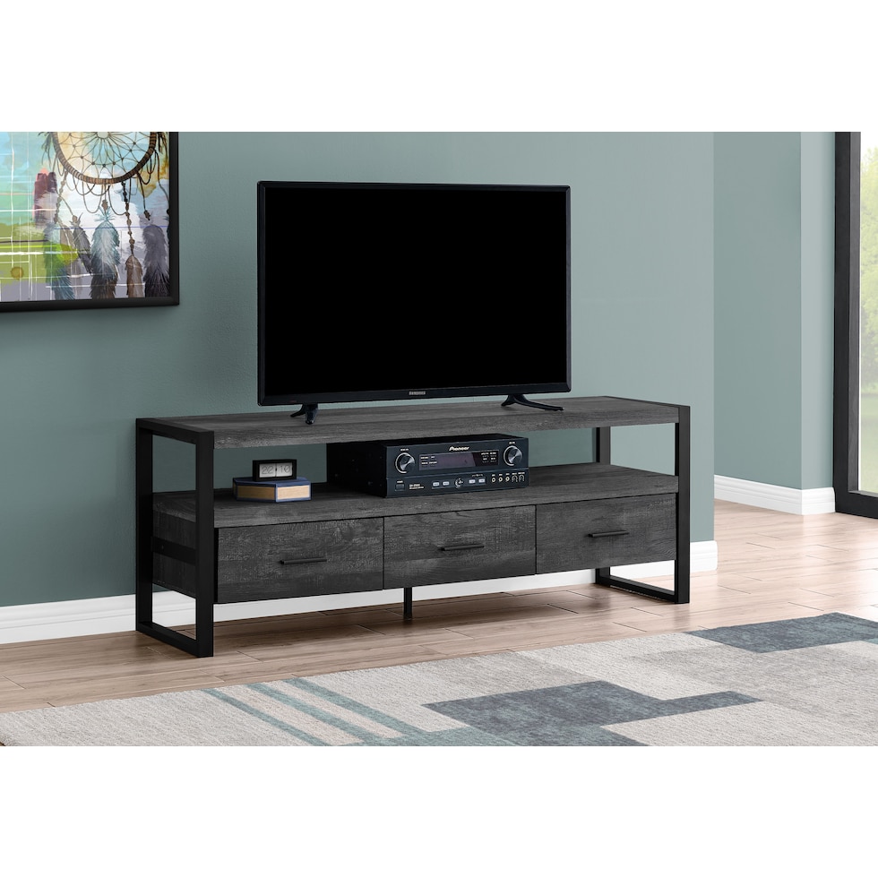 teasley black tv stand   