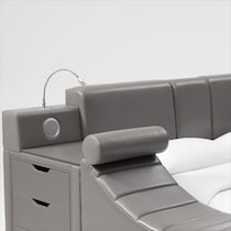 tech bed gray queen bed   